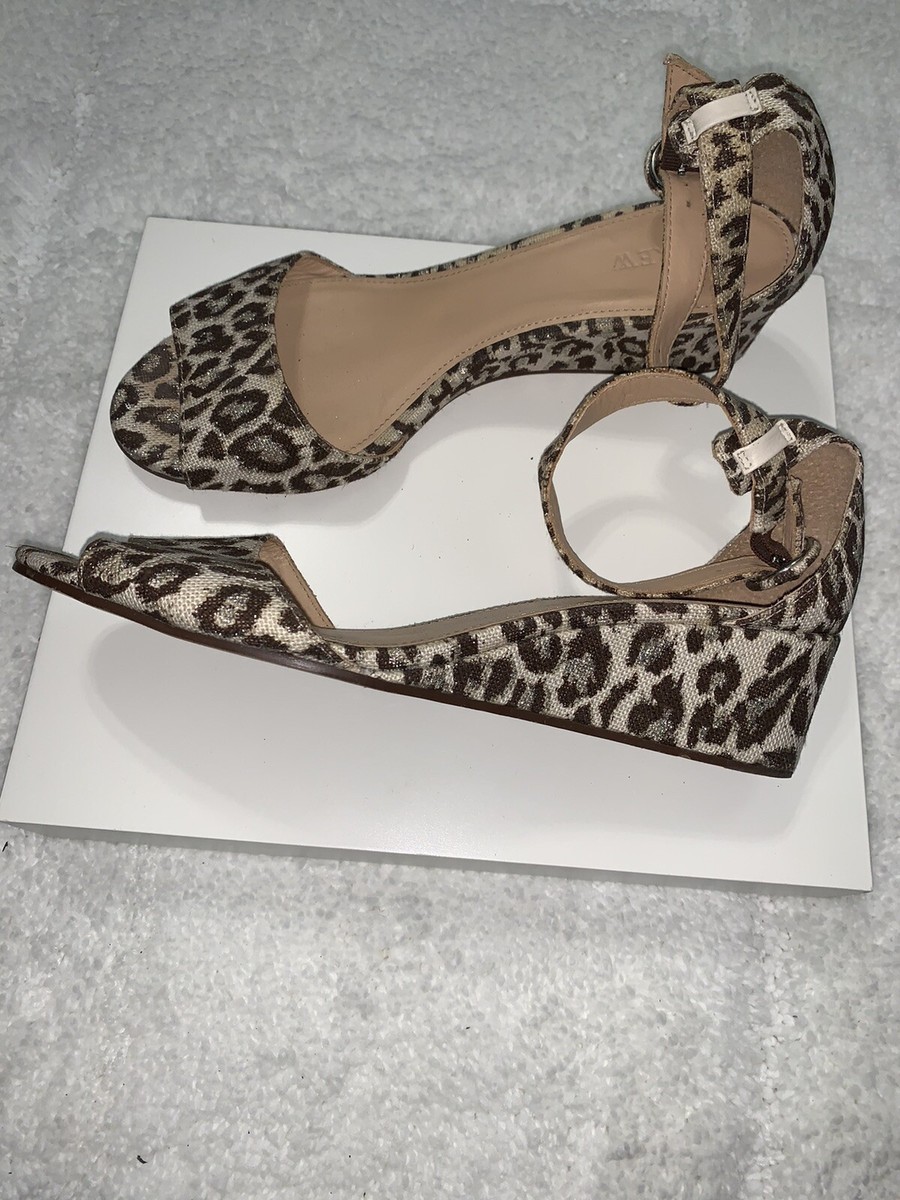 J.Crew Leopard Wedges size 10 eBay