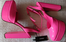 Platform Pumps 8 Pink Rounded Toe 5.5H Barbie...