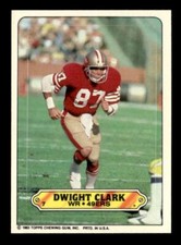 1983 Topps #7 Dwight Clark Stickers San Francisco 49ers