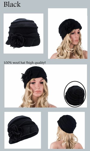 1pc Knitted Skullies Bucket Hats Warm Floral Wool Beanies Women Headwear Accesso - Picture 10 of 19