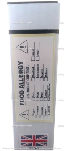 Lebensmittelallergie Etiketten, Lebensmittelallergen Warnaufkleber, 500 oder 1000 auf einer Rolle - Bild 16 von 16