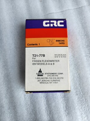 Ribbon Ink T21-77B Friden Flexowriter IBM Models A&B Typewriter 9/16'' x 16 yd