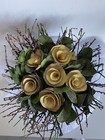 Rustic Yellow Flower Twig Bouquet  Table Decoration Easter Mothers Day Gift