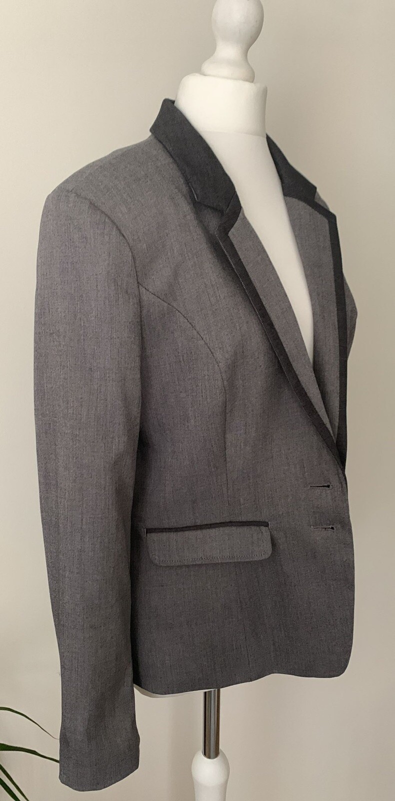 Next Ladies Smart Grey Dress & Jacket Suit Size 12R eBay