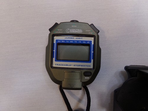 Traceable Jumbo Digit Stopwatch Water Resistant ABS Plastic Black - Picture 3 of 4