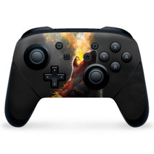 Nintendo Switch Pro Controller Skin Decal Vinyl Wrap - Wolf howling at Moon