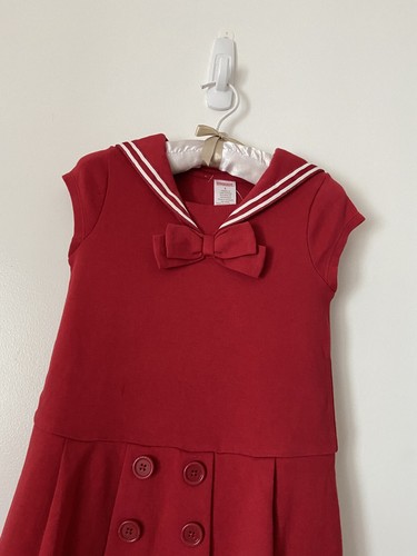 NWT Gymboree Bin Voyage Girls Red Sailor Dress 5 - Picture 2 of 4