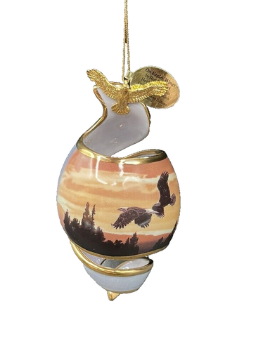 Bradford Exchange On Eagles' Wings Heirloom Ornaments Set of 5 - Picture 5 of 11