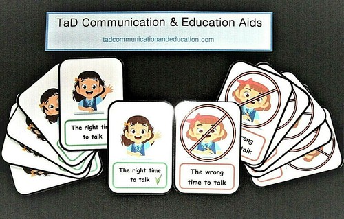 THE RIGHT TIME TO TALK, OR NOT CARDS - ADHD Autism Visual Behaviour Aid SEN PECS - Picture 14 of 16