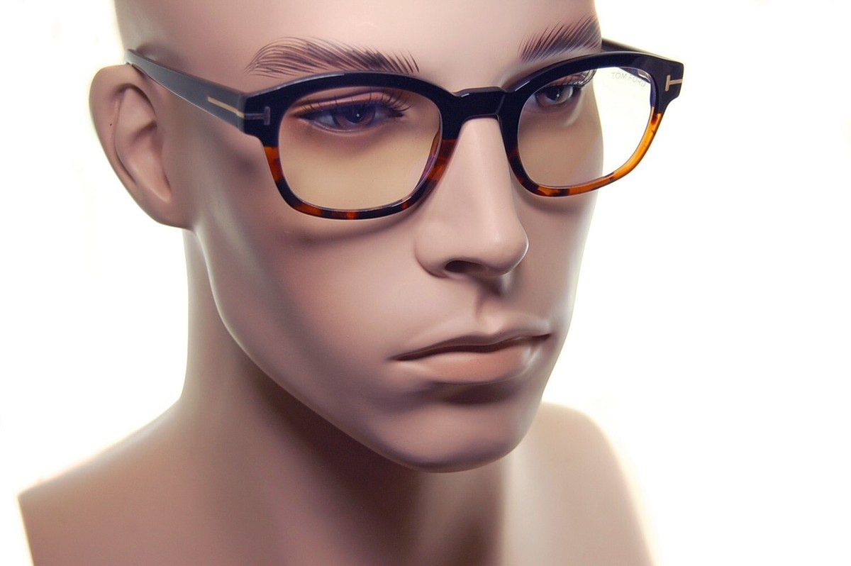 TOM FORD Blue Block Eyeglasses 5808 005 49mm Men Medium Oval 
