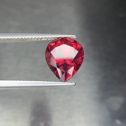 4.70 Cts Natural Pinkish Red Umbalite Garnet Pear Cut Loose Gemstone - Video 1 of 1