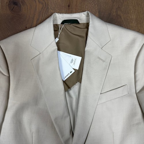 BNWT Mens Lacoste Beige/Cream Linen Blend Sabler Blazer Medium 40" RRP £350 - Picture 5 of 14
