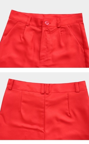 The Joker Herren Cosplay Kostüm Clown Kleidung roter Anzug Halloween Jacke Uniform - Bild 11 von 11