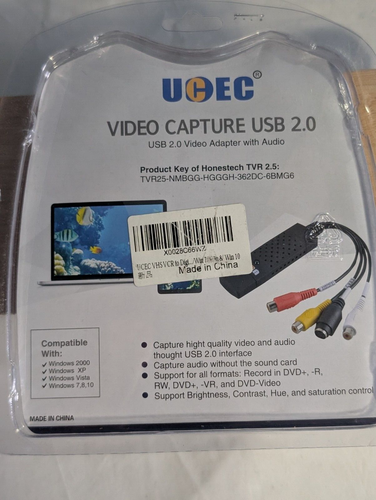 UCEC Video Capture USB 2.0 Adapter with Audio Compatible Windows XP Vista 7 8 10 - Picture 3 of 5