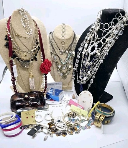 Estate Jewelry Lot 57 pc Sunglasses Givenchy BRIGHTON Kirks Folly Vintage 2 Now - Picture 5 of 16