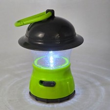 Discovery Kids Green  Gray Mini LED Lantern With Carabiner Clip 5" Camping