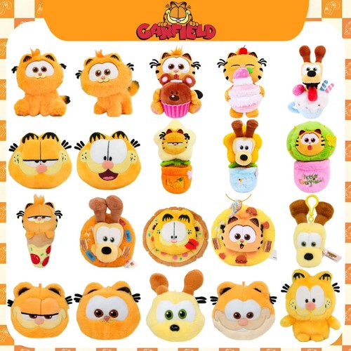 GARFIELD Familia ORIGINAL Kawaii Juguetes de Peluche Llaveros Lindo Garfield Cat Odie - Imagen 2 de 39