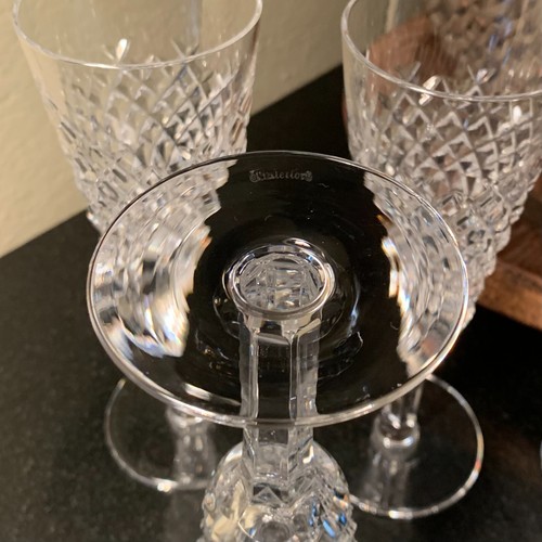 4 Waterford Alana 7 3/8" Fluted Champagne Glasses Gothic Mark Ireland Pristine - Picture 10 of 13