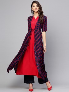checked anarkali kurtis