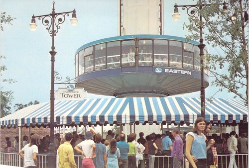NC 1974 Carowinds Amusement Park Skytower Ride 194-d Postcard 4x6