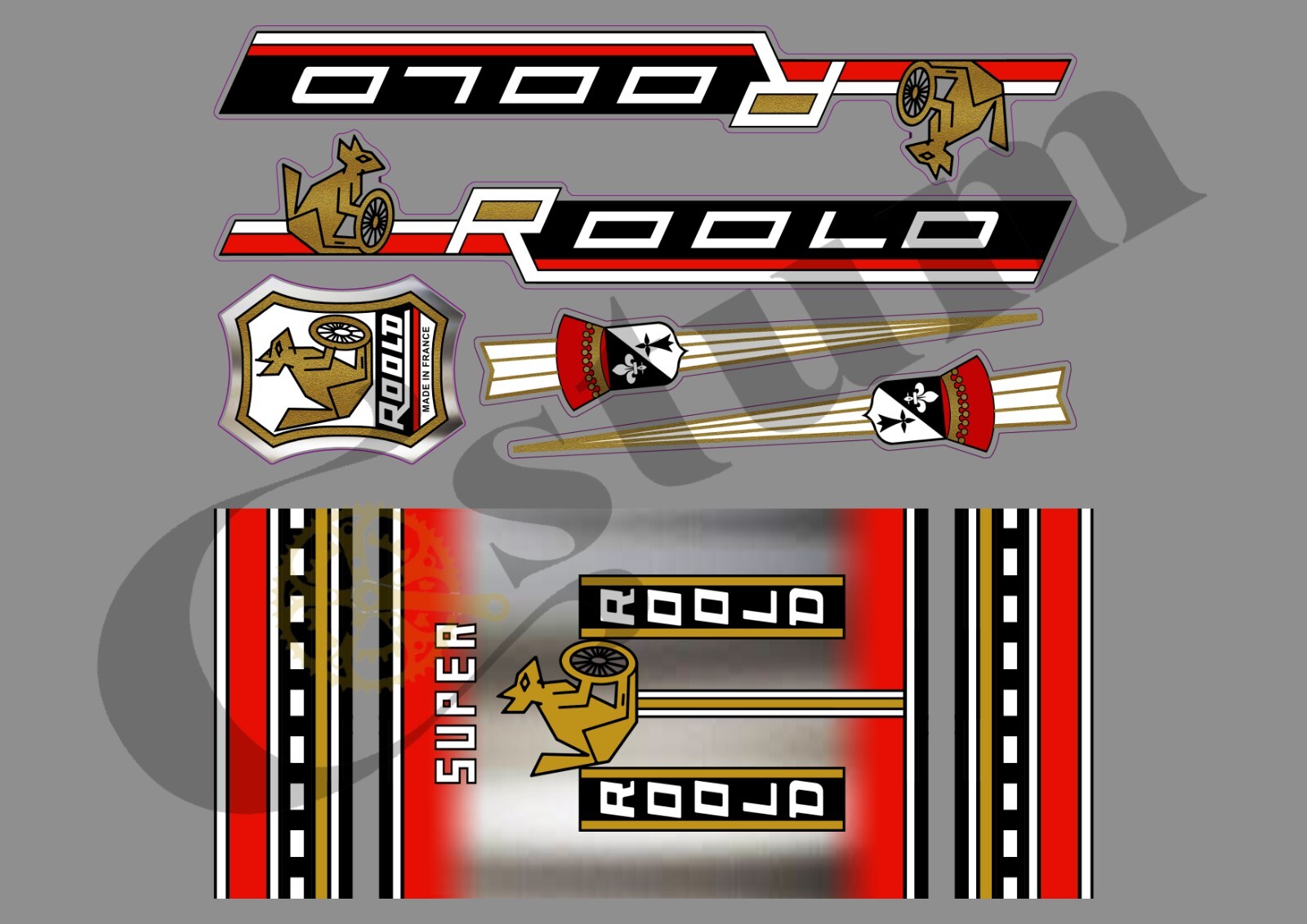 Stickers pour vélo ROOLD ROOL302 pour masquer les rayures de cadre