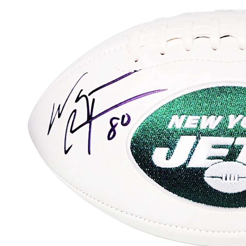 Wayne Chrebet Signed New York Jets Official NFL Team Logo White Football (JSA) - Image 2 of 2