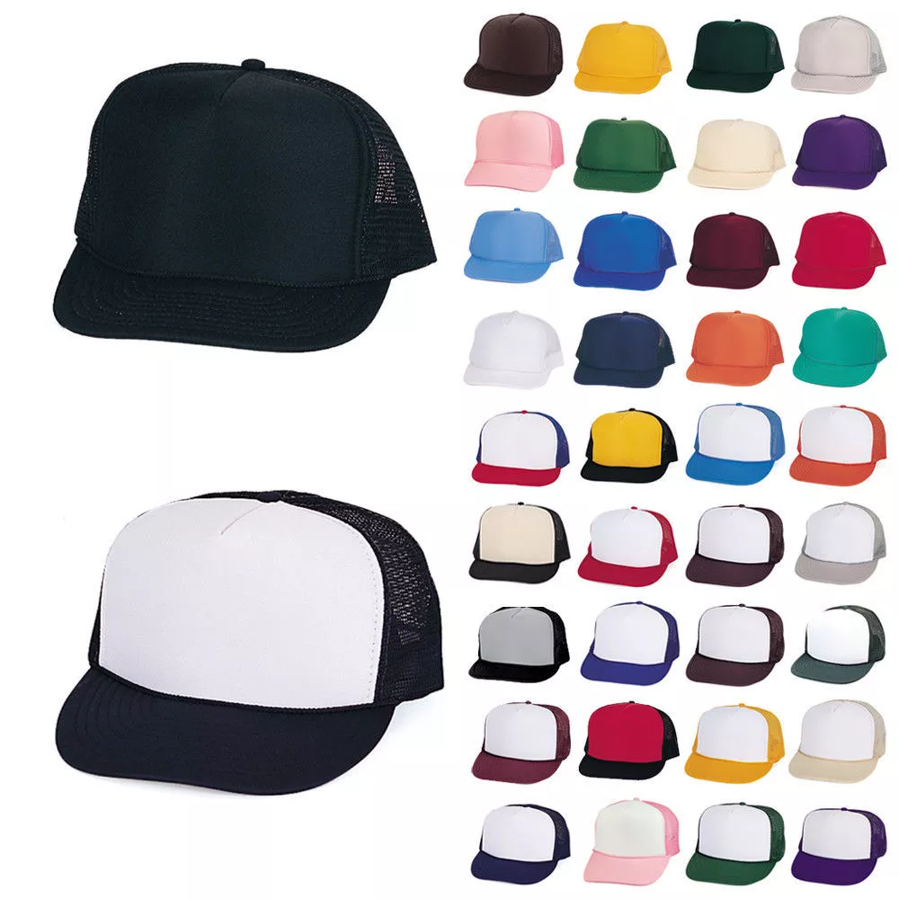 6 Pack Trucker Hat for Kids Sublimation Blank Hats Polyester Mesh