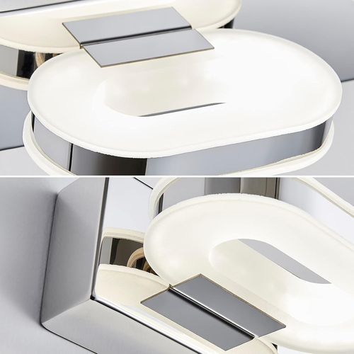Modern LED 3 Lights Vanity Light for Bathroom 19 Inch Chrome Bathroom Wall Light - Picture 3 of 7