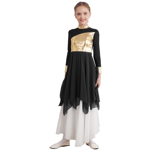 Girl Praise Dance Dress Liturgical Robe Worship Costume Lyrical Dancewear - Bild 13 von 64