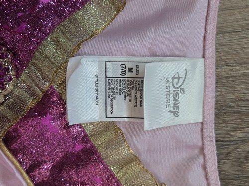 Disney Store Mulan Costume 7/8 Kids Princess Pink Blue Flowers Floral Medium - Picture 6 of 8