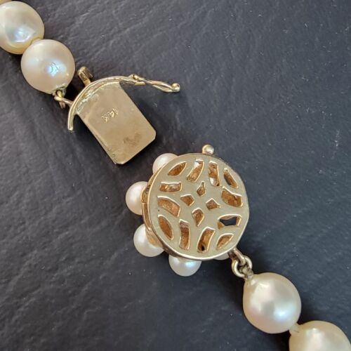Vintage 14K Gold & Ruby Stones with Pearls Clasp for Strand Of Pearls - Picture 6 of 8