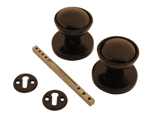 Rim Door Locks & Knobs with Sashlock/Dead Lock Brass/Chrome/ Satin/ Plastic Sets - Picture 8 of 36
