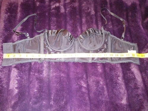 Fredricks of Hollywood Sexy Black Lace & Satin bra - M / 34B/C - Picture 10 of 16