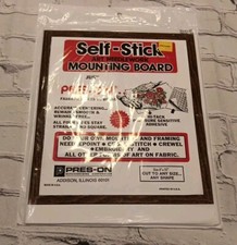 Self-Stick Art Needlework 8"x 10" MOUNTING BOARD Pres-On Fabric Hi-Tack Adhesive