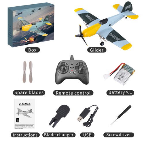 Volantex BF109 2.4G RC Flugzeug Fernsteuerung Fighter Kunstflugzeug RTF Segler - Bild 8 von 13