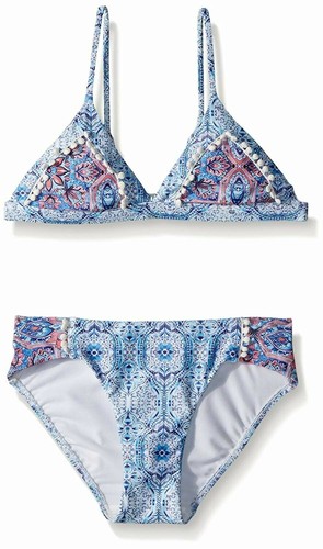 Seafolly Rose Boho TileTrikini Bikini Set Girl's sz 6 Multi  - Picture 1 of 3