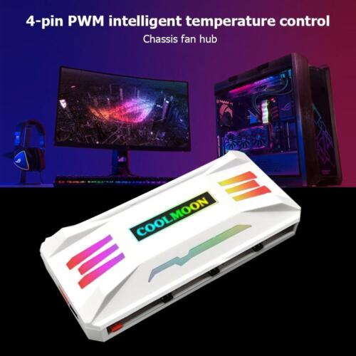 COOLMOON 4Pin PWM 5V 3Pin ARGB Cooling Fan RGB Controller for PC Case Chassis UK - Picture 9 of 9
