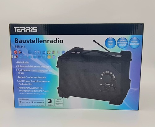 Radio de chantier IP54/ aux batteries robustes compact jauneTerris BSR241 - Imagen 8 de 8