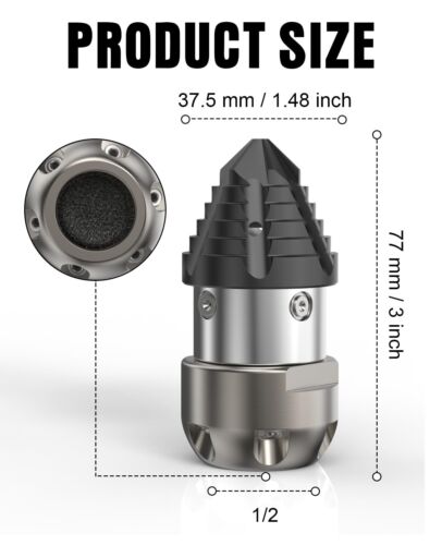 Sewer Jetter Nozzle, 1/2" Pressure Washer Drain Jetter Nozzle, Sewer Cleaning... - Picture 5 of 6