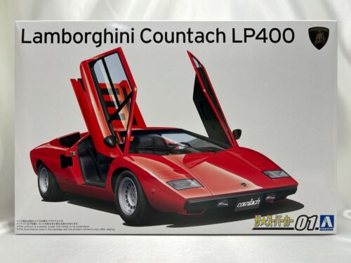 AOSHIMA The Super Car 1/24 No.1 Lamborghini Countach LP400 1974 Plastic Model