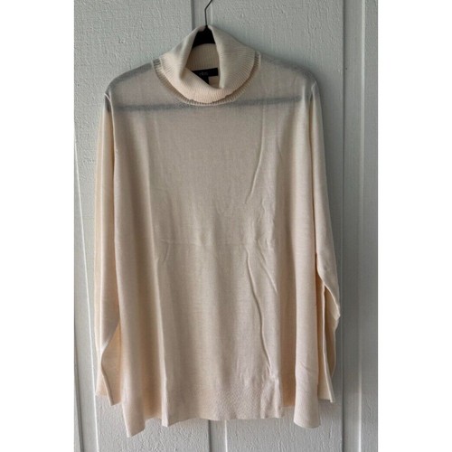 Ellos Turtleneck Sweater Knit Pullover Long Sleeve Beige 2X - Bild 4 von 6