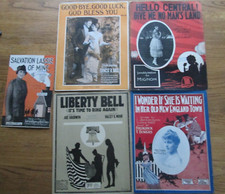 WWI Antique Sheet Music 1916- 1919 Lot of 5 Military