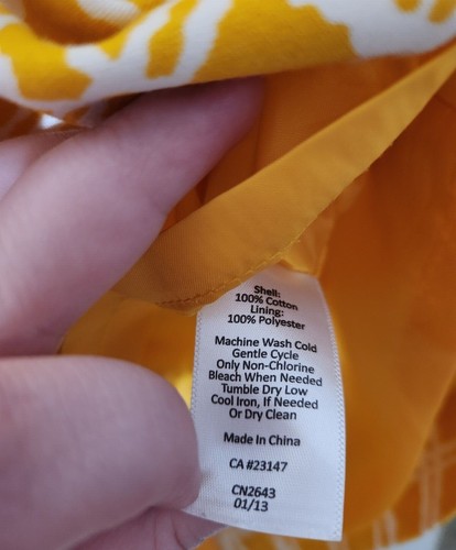 Talbots Rock Gr. 2 zierlich gelb-weiß kariert Business Bleistift gefüttert - Bild 4 von 6