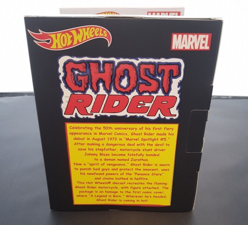 SDCC 2022 MATTEL Hot Wheels MARVEL Ghost Rider Motorcycle Figure - Brand New - Picture 3 of 10