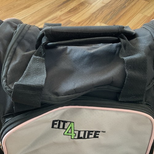 Fit 4 Life Girl's Sport Duffle Bag Black w/ Pink Trim Volleyball Bag Basketball - Picture 3 of 13