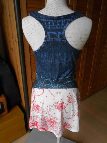 Desigual Tunika XL 38 40 Longshirt NEUwertig Top Kleid Jeanslook dünn fließend - Bild 2 von 5