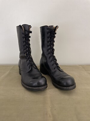 Vintage 1957 US Army Paratrooper Jump Boots 9 R Black USA | eBay