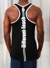 Different Touch Men's Racer Y-Back  Gym Muscle Tank Top Sleeveless Fitness