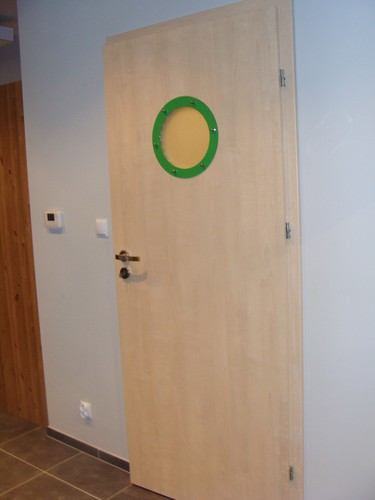 OJO DE BUEY PARA PUERTAS ACERO INOXIDABLE VERDE phi 230 mm plano - Imagen 7 de 17