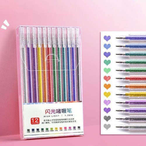 Bolígrafos de gel brillante, 8-48 colores bolígrafos de gel brillante vibrante 1 mm D9H8 XBX YDD - Imagen 16 de 30